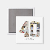 Number 40フォトコラージュ マグネット (正面/裏面)