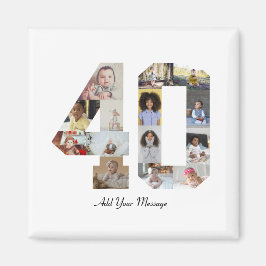 Number 40フォトコラージュ マグネット