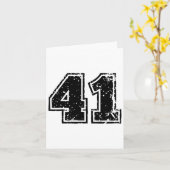 Number # 41 Forty One Footll Sell Sketll Team  カード (黄色い花)