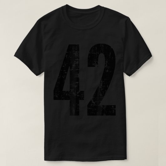 Number 42動揺してヴィンテージスポーツチーム練習T Tシャツ (デザイン正面)