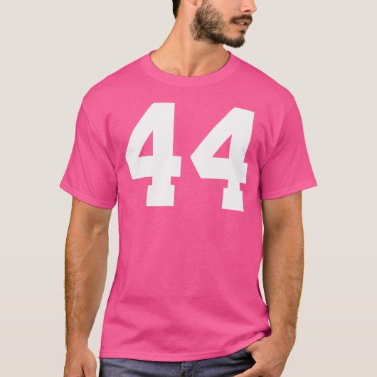 Number 44 (On Front Back)スポーツチームジャージー番号 Tシャツ (正面)