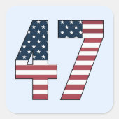 Number 47ステッカーセット スクエアシール (正面)