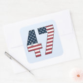 Number 47ステッカーセット スクエアシール (封筒)