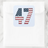 Number 47ステッカーセット スクエアシール (バッグ)