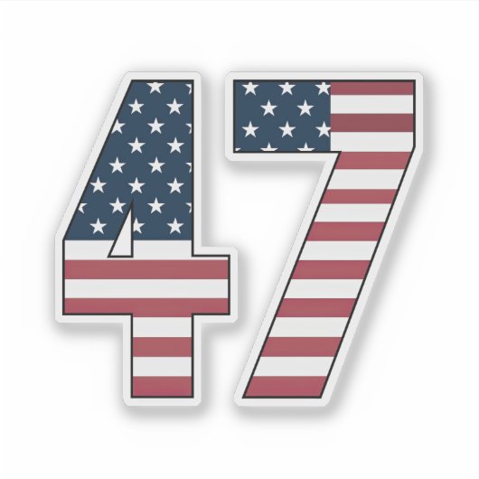 Number 47ステッカー シール (正面)