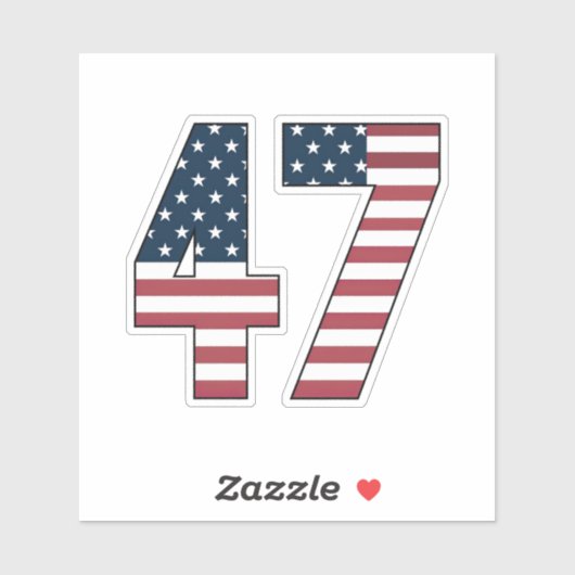 Number 47ステッカー シール (シート)