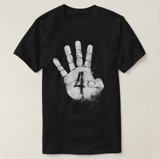 NUMBER 4 4ハローアカデミーを言う素晴らしい方法 Tシャツ (デザイン正面)