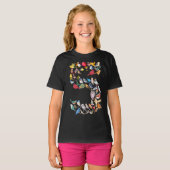 Number 5鳥テーマ5歳の少年の子供 tシャツ (正面フル)