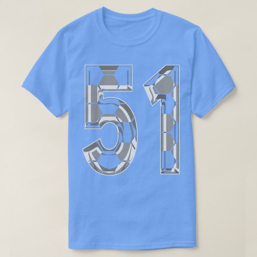 Number 51ジャージー51マムプレーヤーファン tシャツ (デザイン正面)