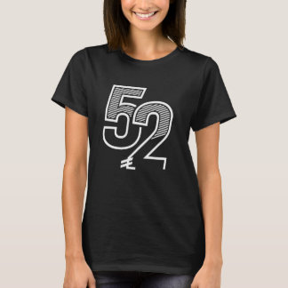 Number 52 Sports Jersey 52誕生日 Tシャツ
