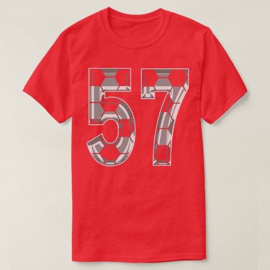 Number 57 Jersey 57 Mom Playerファン Tシャツ (デザイン正面)