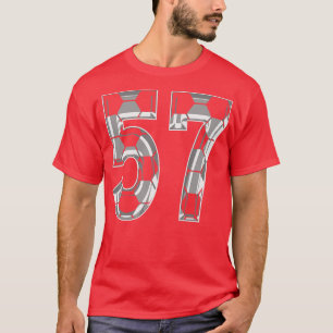 Number 57 Jersey 57 Mom Playerファン Tシャツ