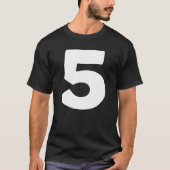 Number 5 Five Matching Numbers & Letters Group Cos Tシャツ (正面)