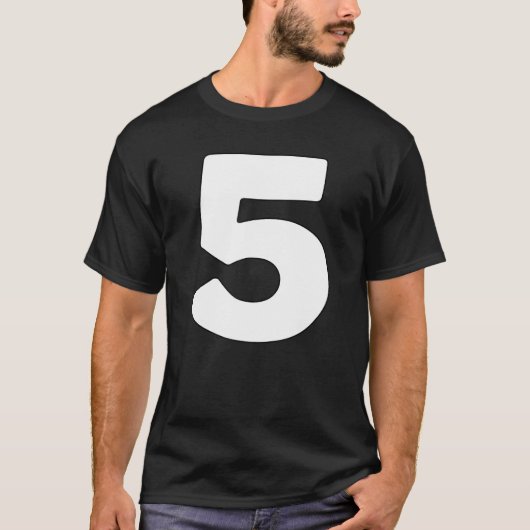 Number 5 Five Matching Numbers & Letters Group Cos Tシャツ (正面)