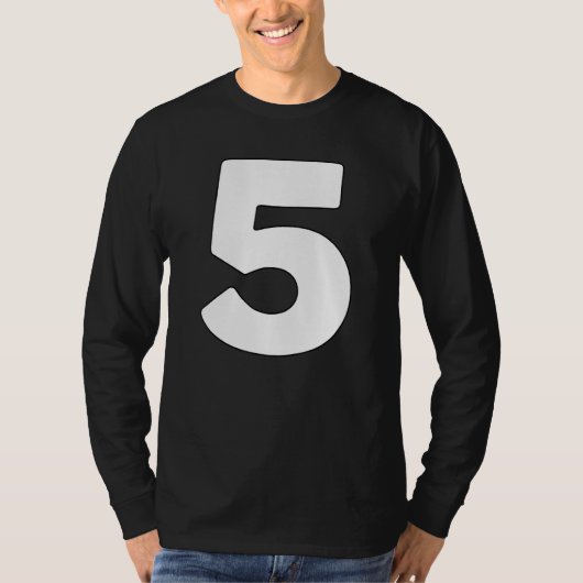Number 5 Five Matching Numbers & Letters Group Cos Tシャツ (正面)