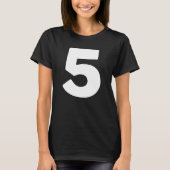 Number 5 Five Matching Numbers & Letters Group Cos Tシャツ (正面)