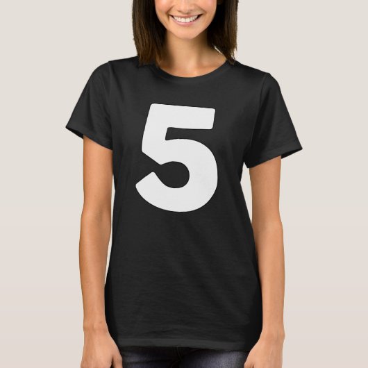 Number 5 Five Matching Numbers & Letters Group Cos Tシャツ (正面)
