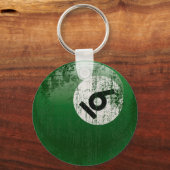 NUMBER 6ビリヤード・ボール – 侵食されたスタイル キーホルダー (正面)