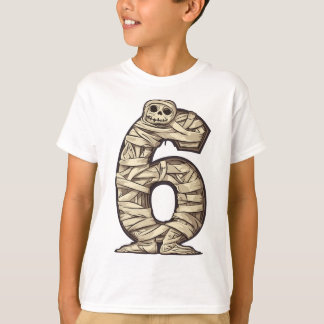 Number 6ミームハロウィーンテーマ6歳の子供 tシャツ