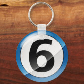 Number 6青キーチェーン キーホルダー (正面)