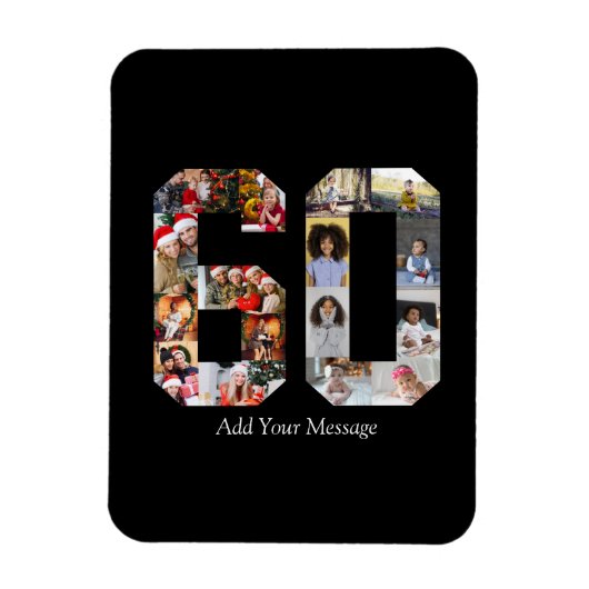 Number 60フォトコラージュ マグネット (縦)