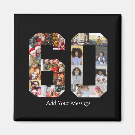 Number 60フォトコラージュ マグネット (正面)