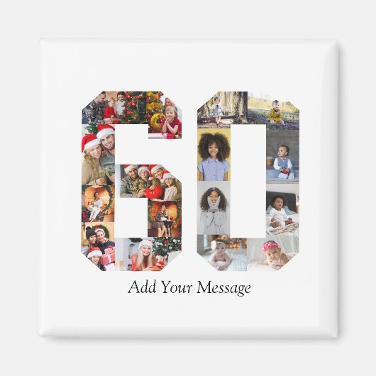 Number 60フォトコラージュ マグネット (正面)