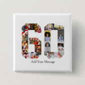 Number 60フォトコラージュ 缶バッジ (正面)