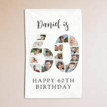 Number 60 フォトコラージュ 60歳の誕生日パーティー
