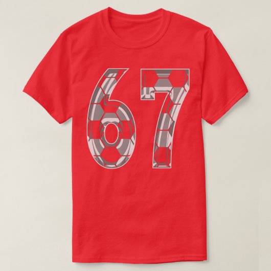 Number 67 Jersey 67 Mom Playerファン Tシャツ (デザイン正面)