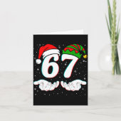 Number 67 Matching Six Seven 6 7 Meme 6-7 Christma カード (正面)
