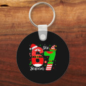 Number 67 Matching Six Seven 6 7 Meme 6-7 Christma キーホルダー (正面)