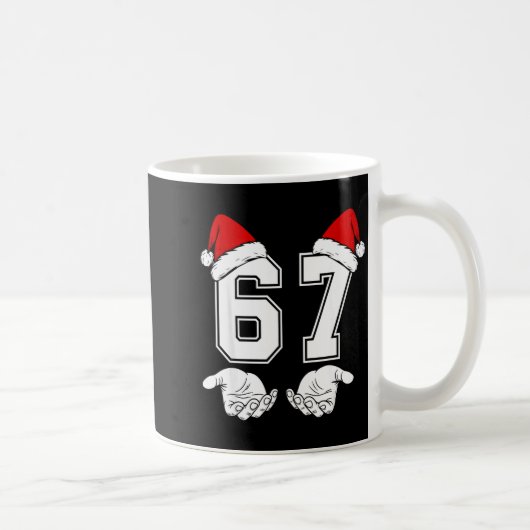 Number 67 Matching Six Seven 6 7 Meme 6 7 Christma コーヒーマグカップ (右)