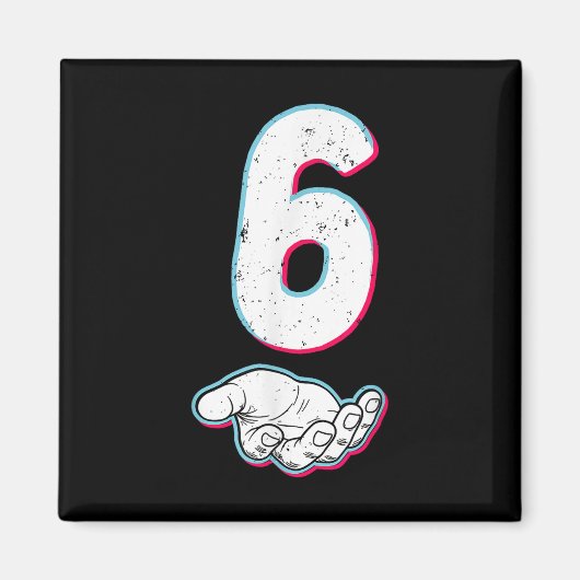 Number 67 Matching Six Seven 6 7 Meme 6 7 Hallowee マグネット (正面)