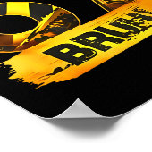 Number 67 Numbered Uniform Srts Jersey Team 67th B ポスター (角)