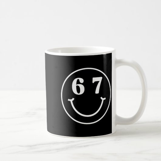 Number 67 Player Or 67th Birthday Six Seven Funny コーヒーマグカップ (右)