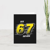 Number 67 Six And Seven P Art Comic Style Yellow M カード (正面)