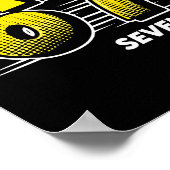 Number 67 Six And Seven P Art Comic Style Yellow M ポスター (角)