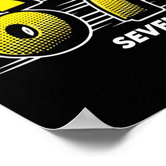 Number 67 Six And Seven P Art Comic Style Yellow M ポスター (角)