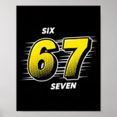 Number 67 Six And Seven P Art Comic Style Yellow M ポスター (正面)