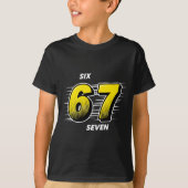 Number 67 Six And Seven P Art Comic Style Yellow M Tシャツ (正面)