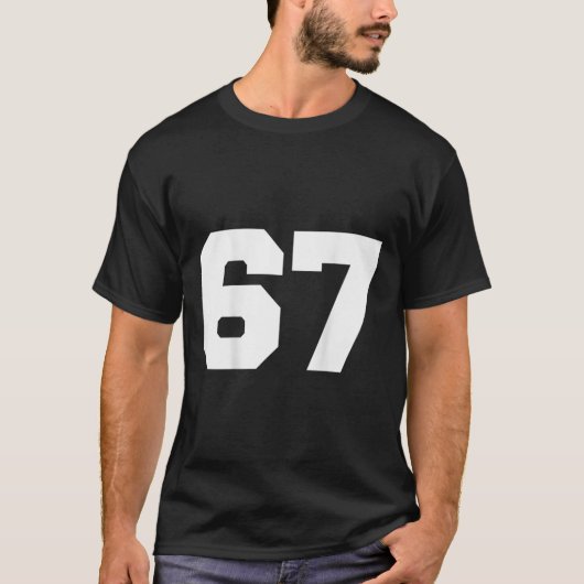 Number 67 Sports Jersey Player #67 Fan Ck Print Va Tシャツ (正面)