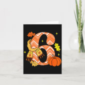 Number 6 67 Fall Autumn Pumpkin Meme Funny Six Sev カード (正面)