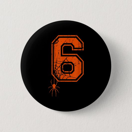 Number 6 67 Meme Halloween Sder Costume Matching G 缶バッジ (正面)