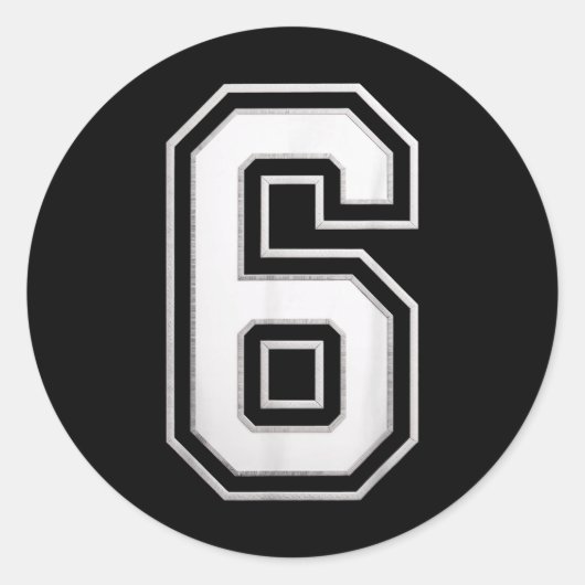 Number 6 67 Meme Matching  ラウンドシール (正面)