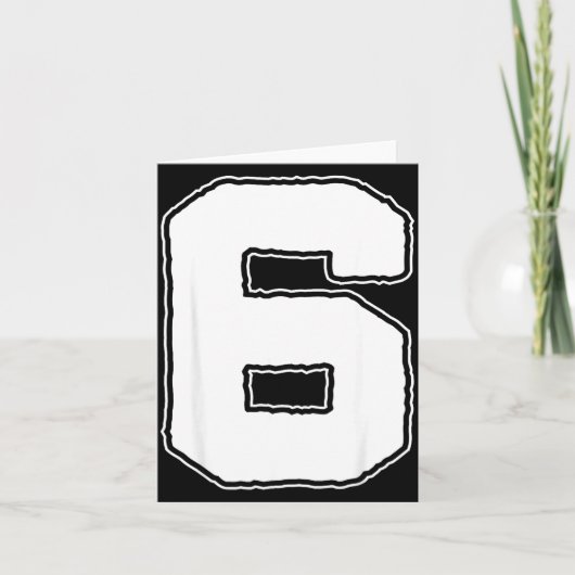 Number 6 6th Birthday Boy Kids Six Year Old Happy  カード (正面)