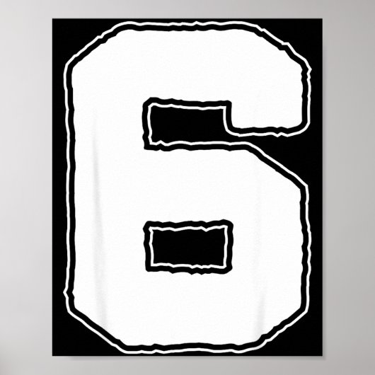 Number 6 6th Birthday Boy Kids Six Year Old Happy  ポスター (正面)