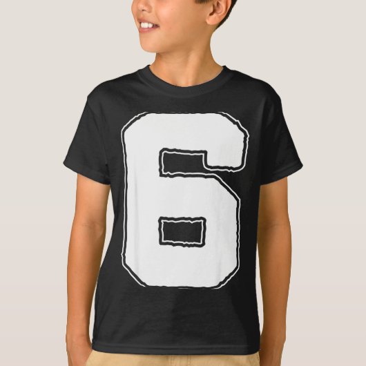 Number 6 6th Birthday Boy Kids Six Year Old Happy  Tシャツ (正面)