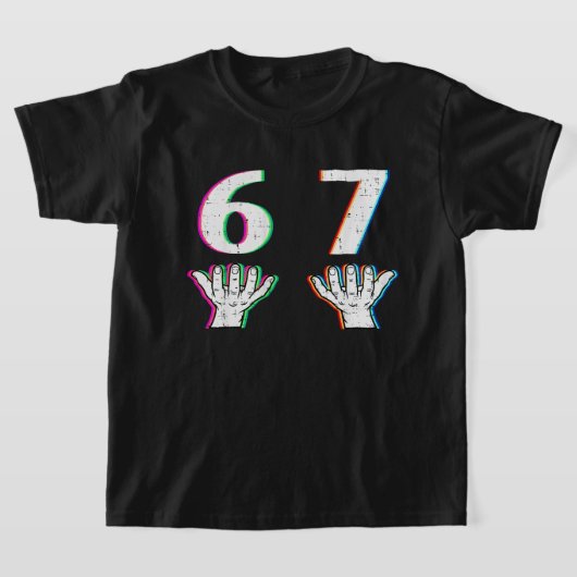 Number 6 7 • Matching 67 Meme Halloween Six Seven Tシャツ (レイダウン)