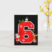 Number 6 7 Meme 67 Couple Pajamas Christmas Matchi カード (黄色い花)